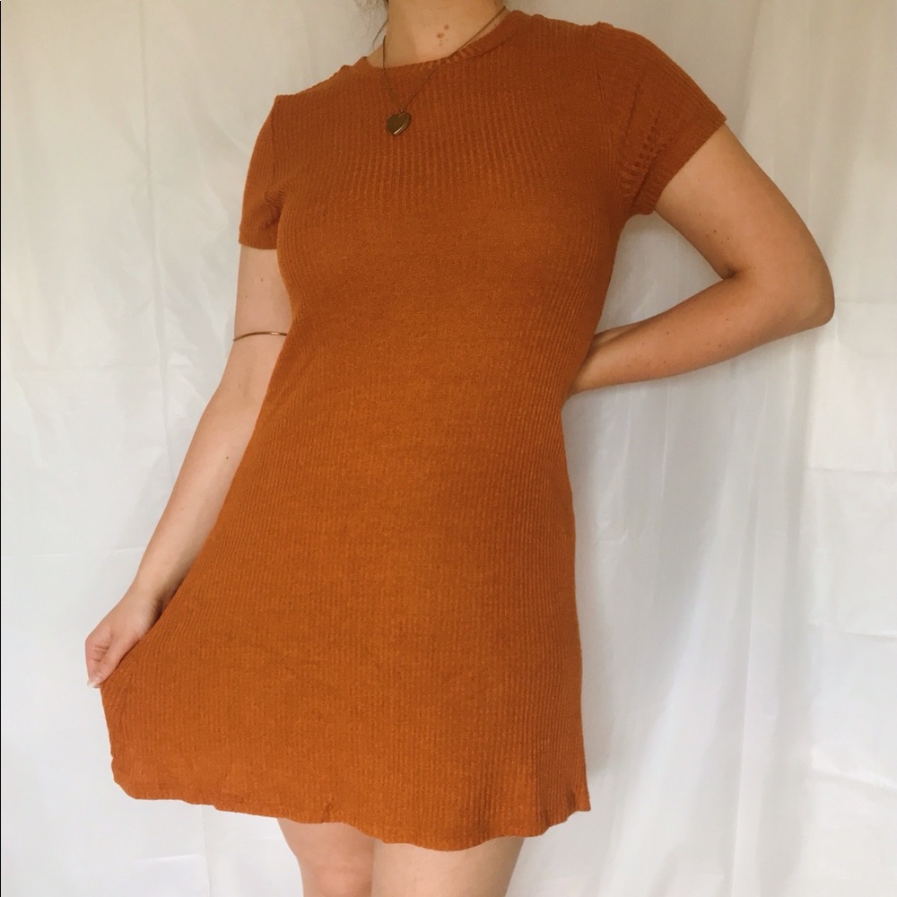 Rusty Orange Knit Dress